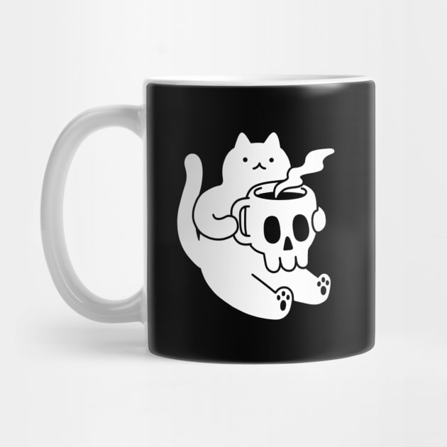 Cat and Skull Mug by obinsun